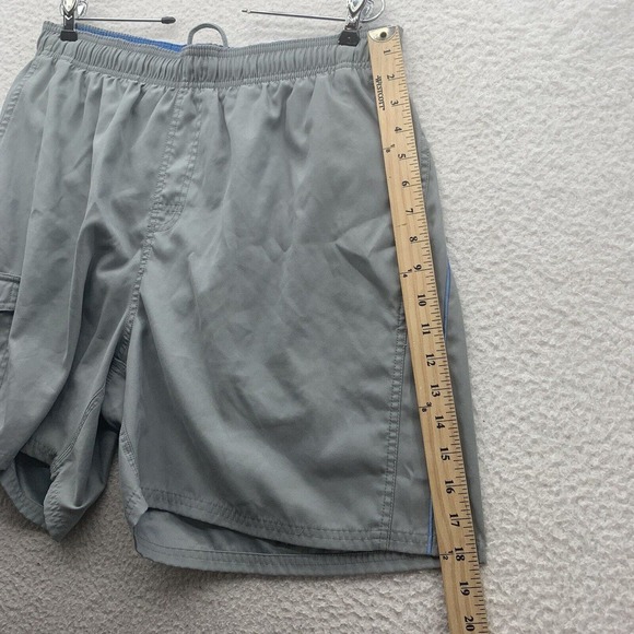 Nike Swim Trunks Mens XL Gray Blue Sports Athletic Cargo Pocket Bathing Suit 6" - Picture 6 of 13